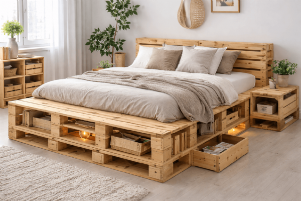 木棧板也能變家具！DIY 床架、沙發與收納空間設計